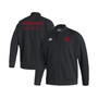 Men's Black Nebraska Huskers Ireland Sideline Woven Primeblue Full-Zip Bomber Jacket