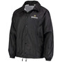 Men's Black Minnesota Vikings Coaches Classic Raglan Full-Snap Windbreaker Jacket
