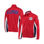 Men's Red LA Clippers 75th Anniversary Power Forward Space-Dye Full-Zip Track Jacket