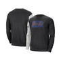 Men's Black, Heather Gray New York Knicks Courtside Versus Force & Flight Pullover Sweatshirt