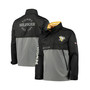 Men's Black, Gray Pittsburgh Penguins Anorak Quarter-Zip Hoodie Jacket