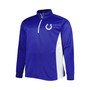 Men's Royal Indianapolis Colts Big and Tall Quarter-Zip Top