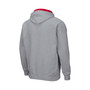 Men's Heathered Gray Nebraska Huskers Arch and Logo 3.0 Full-Zip Hoodie