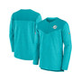 Men's Aqua Miami Dolphins Sideline Lockup Performance Quarter-zip Jacket