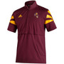 Men's Maroon Arizona State Sun Devils Football Strategy Half-Zip Short Sleeve Jacket