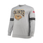 Men's Heather Gray New Orleans Saints Big and Tall Allover Print Pullover Sweatshirt