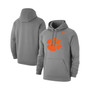 Men's Heather Gray Clemson Tigers Logo Club Pullover Hoodie