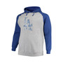 Men's Heathered Gray, Royal Los Angeles Dodgers Big and Tall Raglan Pullover Hoodie