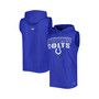 Men's Royal Indianapolis Colts Relay Sleeveless Pullover Hoodie