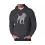 Men's Word Art Hooded Sweatshirt - Pit bull