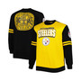 Men's Black and Gold Pittsburgh Steelers Big and Tall 1975 World Champions Pullover Sweatshirt