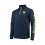 Men's Navy West Virginia Mountaineers Terminal Tackle Fleece Raglan Omni-Shade Quarter-Zip Jacket