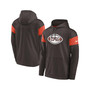 Men's Brown Cleveland Browns Sideline Arch Jersey Performance Pullover Hoodie