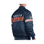 Men's Navy Houston Astros Pick and Roll Satin Varsity Full-Snap Jacket