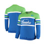 Men's Blue Atlanta Hawks Big and Tall Hardwood Classics Head Coach Pullover Sweatshirt