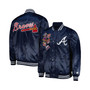 Men's Navy Atlanta Braves Patch Full-Snap Jacket