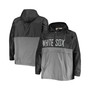 Men's Black, Gray Chicago White Sox Big and Tall Split Body Anorak Half-Zip Jacket