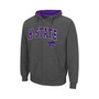 Men's Charcoal Kansas State Wildcats Arch and Logo 3.0 Full-Zip Hoodie