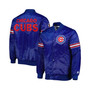 Men's Royal Chicago Cubs Pick and Roll Satin Varsity Full-Snap Jacket