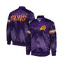 Men's Purple Phoenix Suns Pick and Roll Satin Full-Snap Varsity Jacket