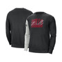 Men's Black and Heather Gray Chicago Bulls Courtside Versus Force and Flight Pullover Sweatshirt