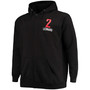 Men's Kawhi Leonard Black LA Clippers Big and Tall Player Name and Number Full-Zip Hoodie Jacket