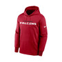 Men's Red Atlanta Falcons Fan Gear Wordmark Performance Pullover Hoodie