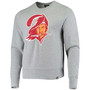 Men's Heathered Gray Tampa Bay Buccaneers Imprint Headline Historic Logo Fleece Pullover Sweatshirt