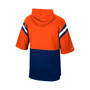 Men's Orange, Navy Chicago Bears Gridiron Classics Training Room Half-Sleeve Pullover Hoodie