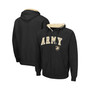Men's Black Army Black Knights Arch Logo 3.0 Full-Zip Hoodie