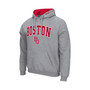 Men's Heathered Gray Boston University Arch and Logo Pullover Hoodie