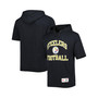 Men's Black Pittsburgh Steelers Washed Short Sleeve Pullover Hoodie