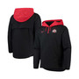 Men's Black/Scarlet Ohio State Buckeyes Player Quarter-Zip Jacket