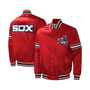 Men's Red Chicago White Sox Slider Satin Full-Snap Varsity Jacket