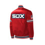 Men's Red Chicago White Sox Slider Satin Full-Snap Varsity Jacket