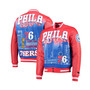 Men's Red Philadelphia 76ers Remix Varsity Full-Zip Jacket
