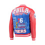 Men's Red Philadelphia 76ers Remix Varsity Full-Zip Jacket