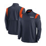 Men's Navy Chicago Bears 2021 Sideline Coaches Repel Quarter-Zip Jacket