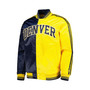 Men's Navy, Gold Denver Nuggets Fast Break Satin Full-Snap Jacket
