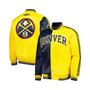 Men's Navy, Gold Denver Nuggets Fast Break Satin Full-Snap Jacket