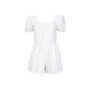 Womens' Organic Cotton Puff Sleeve Eyelet Romper