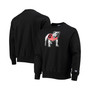 Men's Black Georgia Bulldogs Vault Logo Reverse Weave Pullover Sweatshirt
