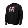 Men's Black Georgia Bulldogs Vault Logo Reverse Weave Pullover Sweatshirt