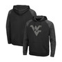Men's Black West Virginia Mountaineers Blackout 3.0 Tonal Raglan Pullover Hoodie