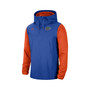 Men's Brand Royal, Orange Florida Gators Sideline Player Quarter-Zip Hoodie Jacket