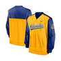 Men's Royal, Gold Milwaukee Brewers Cooperstown Collection V-Neck Pullover