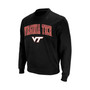 Men's Black Virginia Tech Hokies Arch & Logo Crew Neck Sweatshirt
