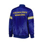 Men's Royal Golden State Warriors Pick and Roll Satin Full-Snap Varsity Jacket
