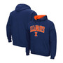Men's Navy Illinois Fighting Illini Arch Logo 3.0 Pullover Hoodie
