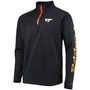 Men's Black Virginia Tech Hokies Terminal Tackle Fleece Raglan Omni-Shade Quarter-Zip Jacket